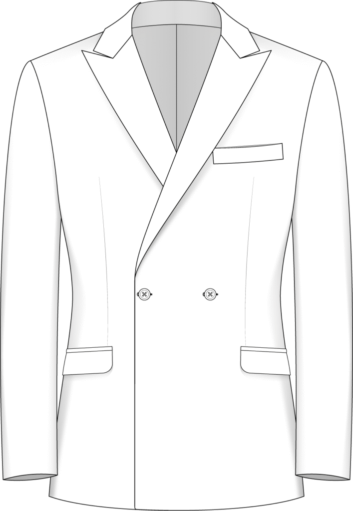 type double breasted 2 buttons