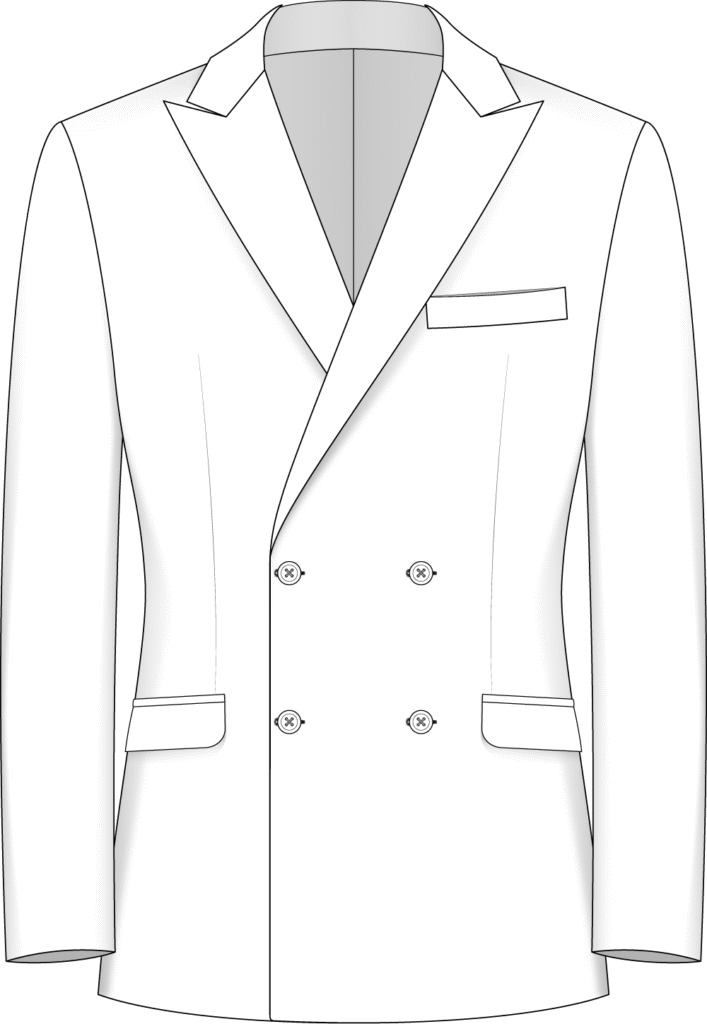type double breasted 4 buttons
