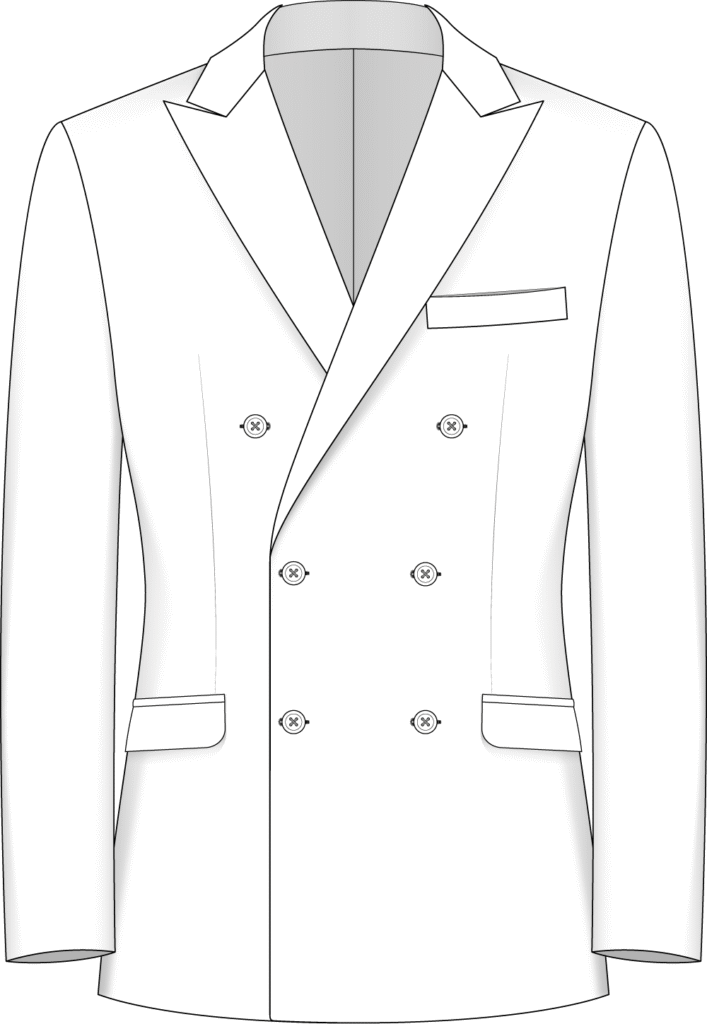 type double breasted 6 buttons