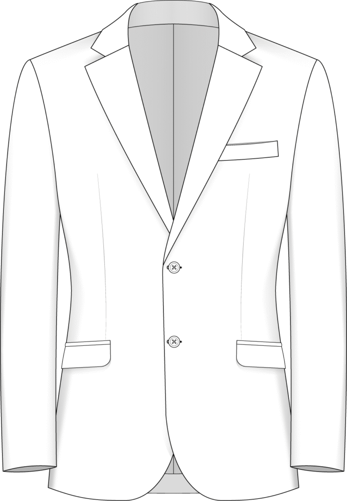 type single breasted 2 button