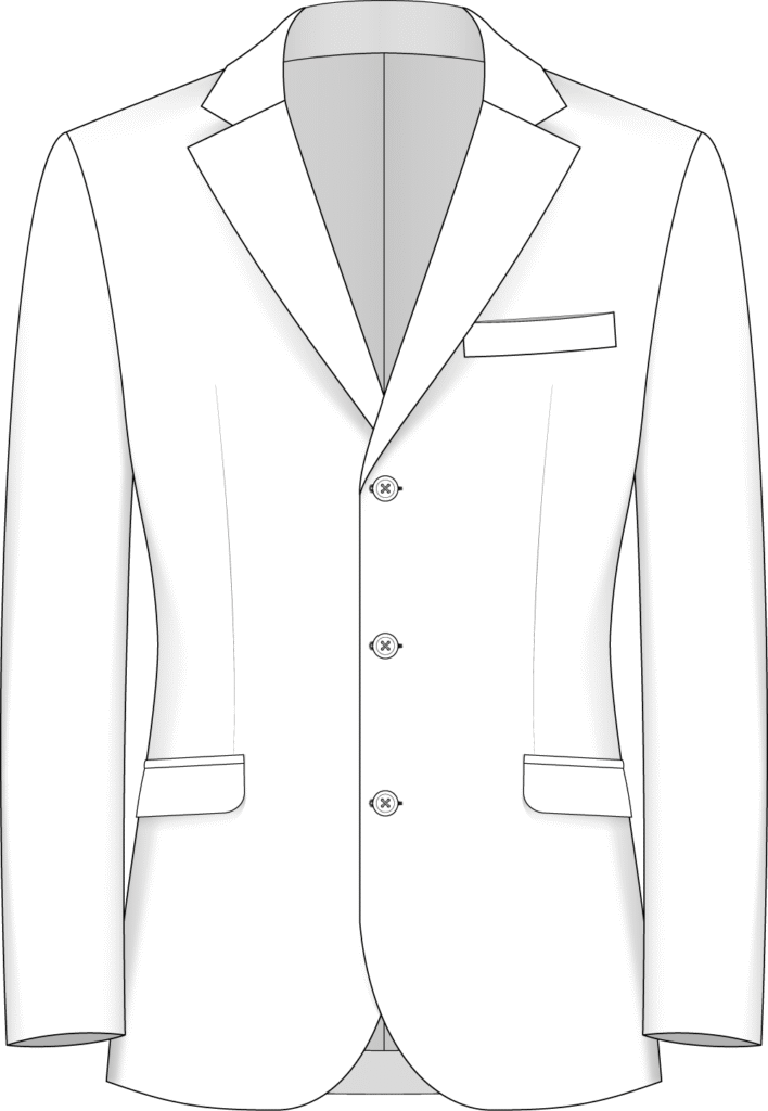 type single breasted 3 buttons