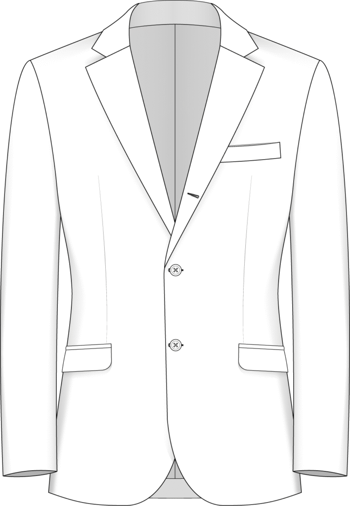 type single breasted 3 buttons roll over